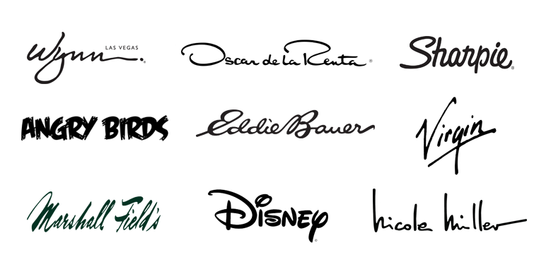 famous cursive logos
