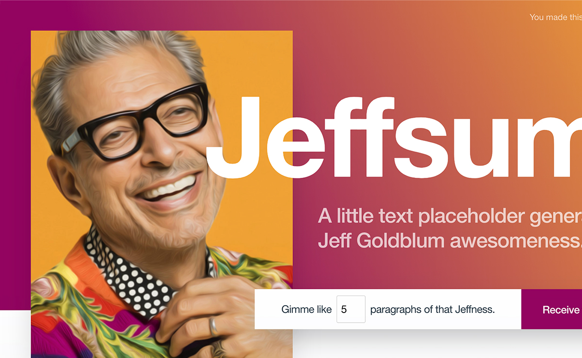 Funny lorem ipsum generators: a little levity for your layout | Jessica