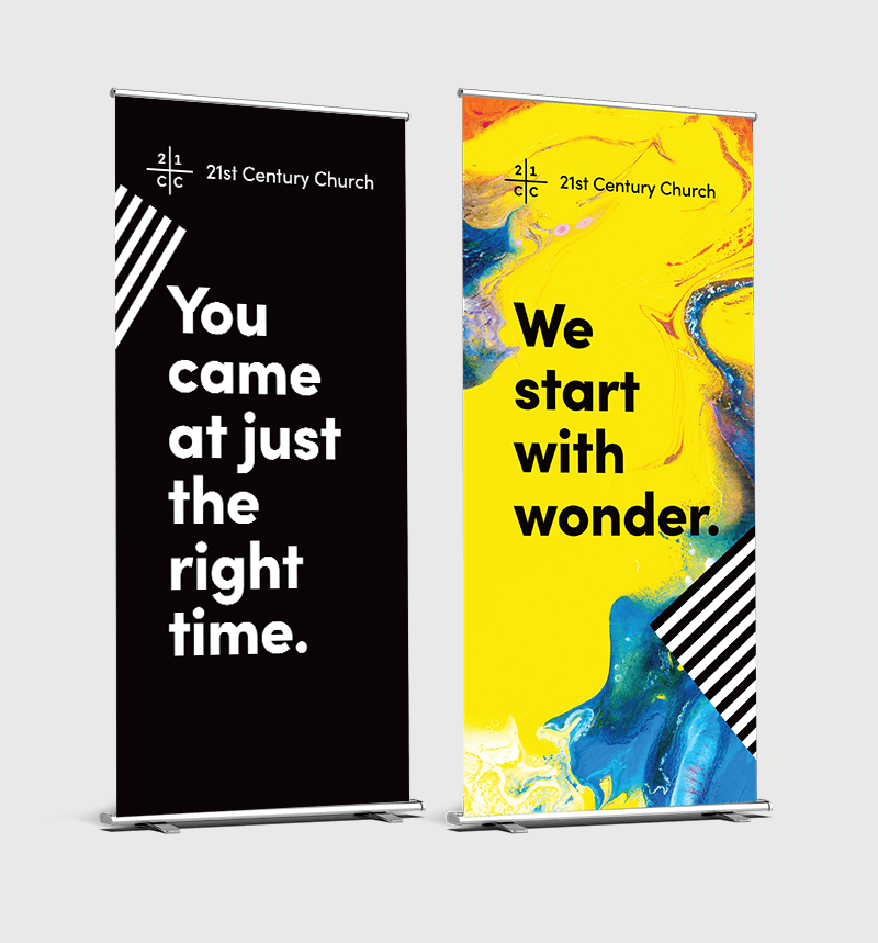 church pop up banners